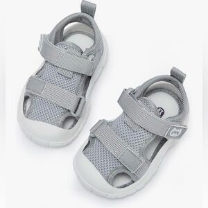 BMCiTYBM Infant Boy/Girl Closed Toe Lt. Weight NonSlip First Walking Gray Size 5